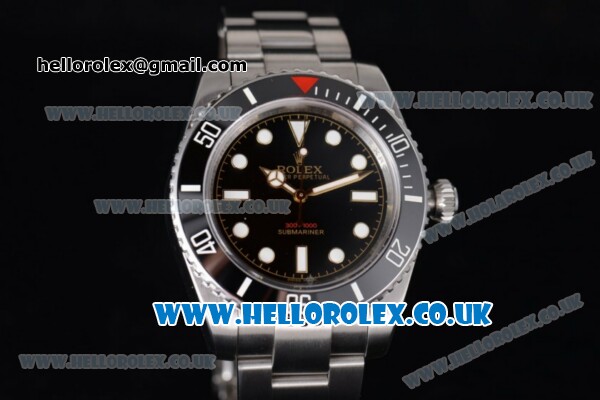 Rolex Submariner Swiss ETA 2824 Automatic Steel Case with Black Dial Dot Markers and Stainless Steel Bracelet - Click Image to Close